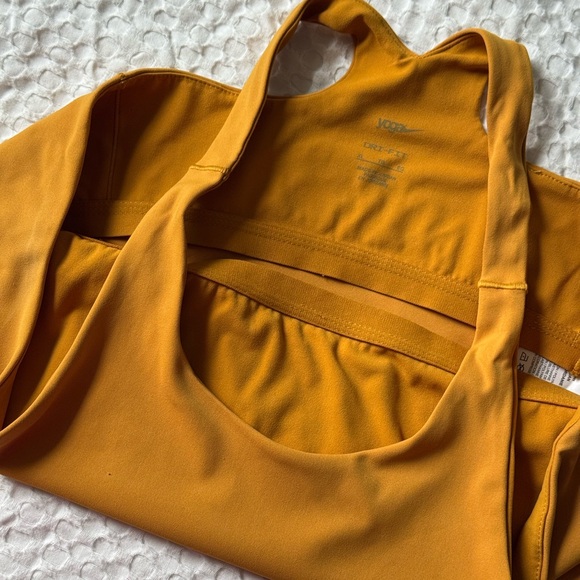 Nike Yoga Dri-Fit Mustard Yellow Sports Bra - Picture 5 of 8